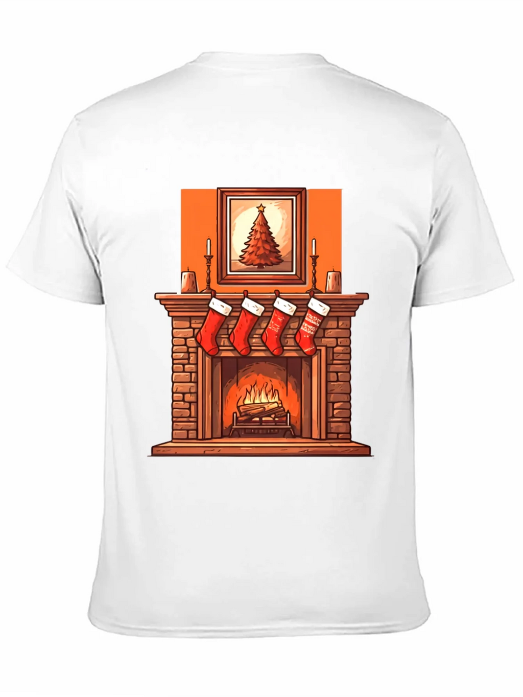 Christmas Fireplace Graphic Tee