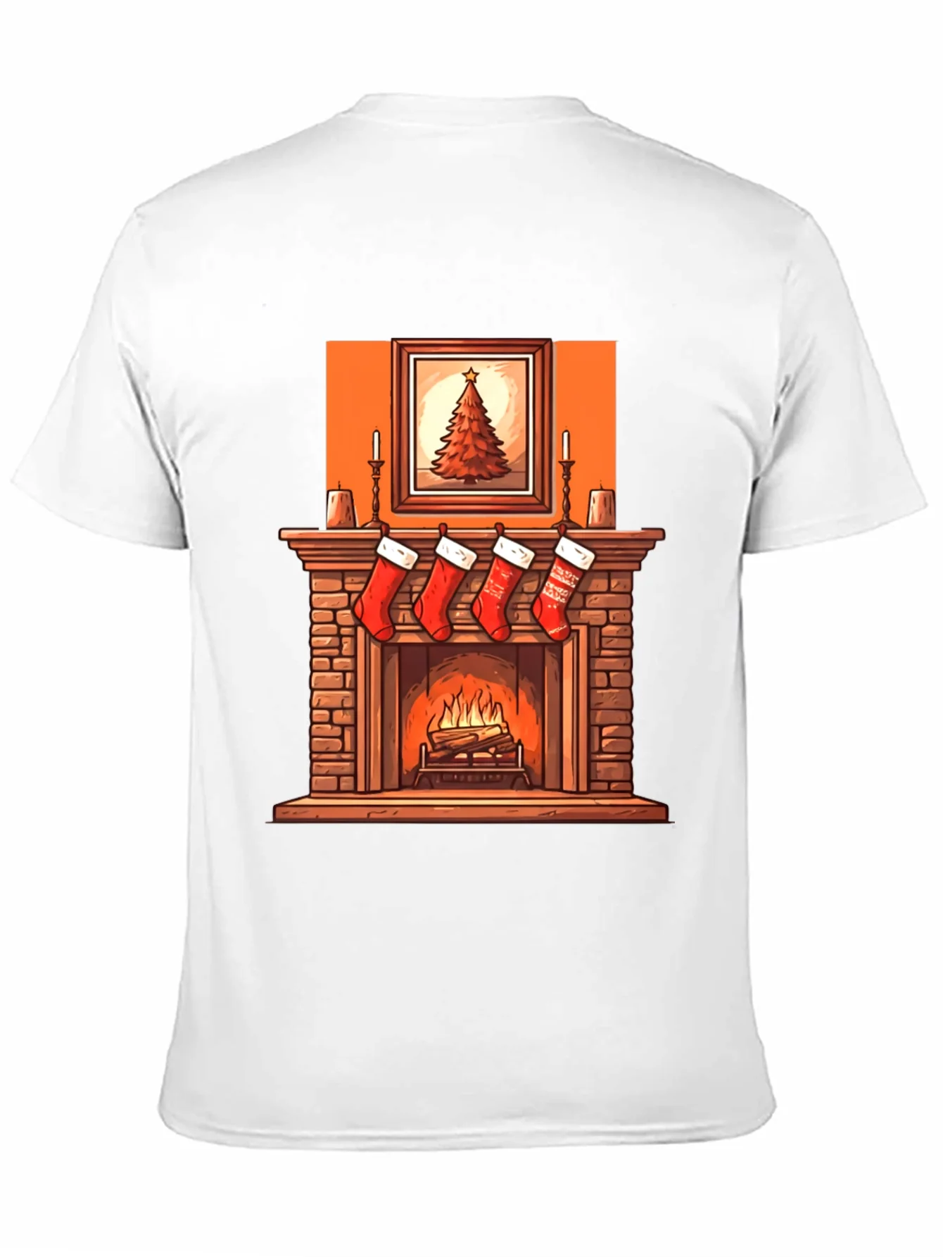 Christmas Fireplace Graphic Tee