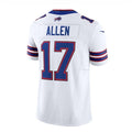 B.Bills #17 Josh Allen White Vapor F.U.S.E. Limited Player Jersey ������ Home American Football Jerseys
