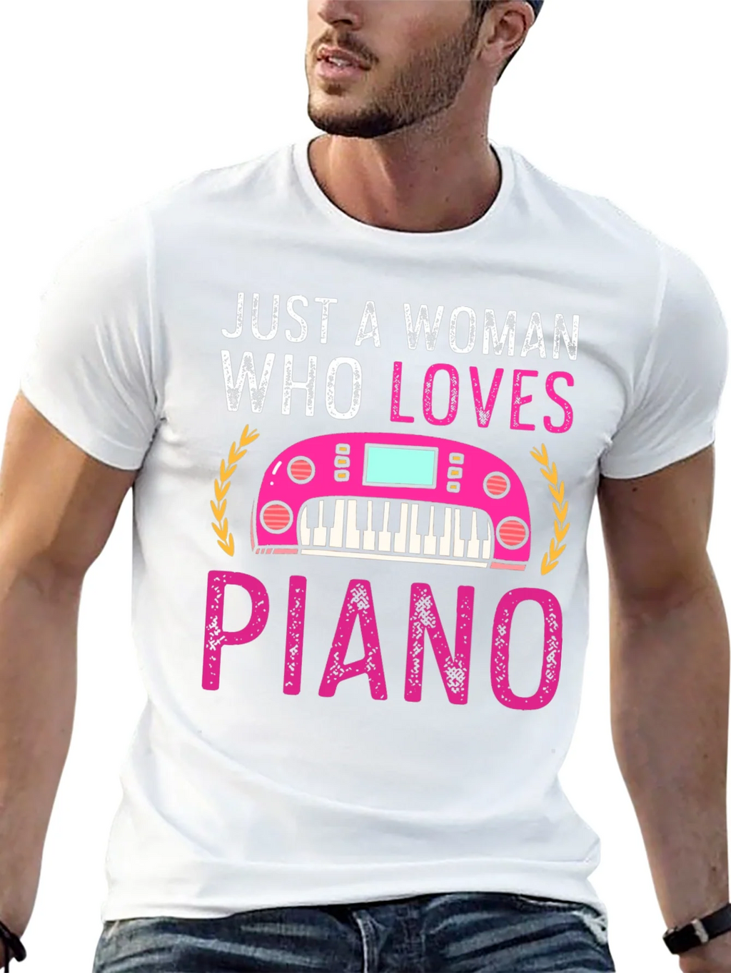 Just A Woman Who Loves Piano T-Shirt