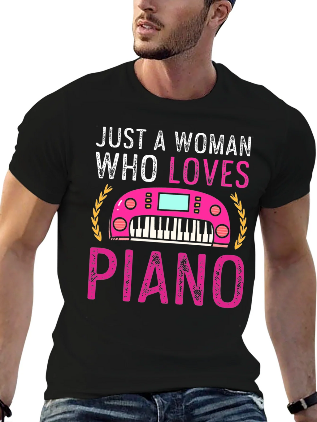 Just A Woman Who Loves Piano T-Shirt