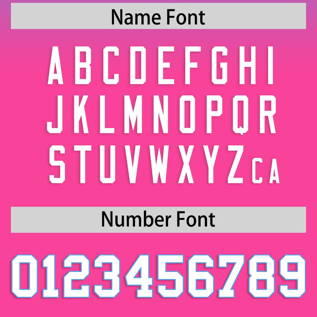 Custom Powder Blue Pink Gradient Fashion Personalized Authentic Football Jersey