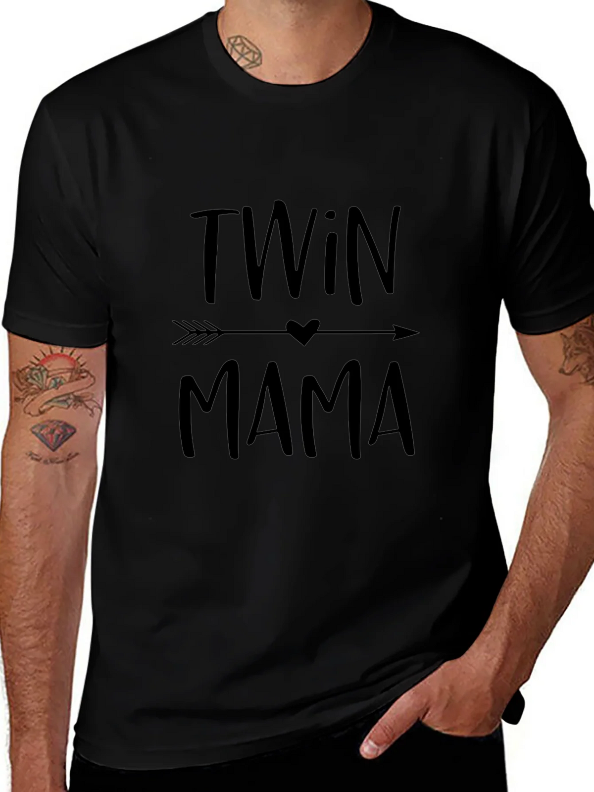 Twin Mama Graphic Tee - Black T-Shirt