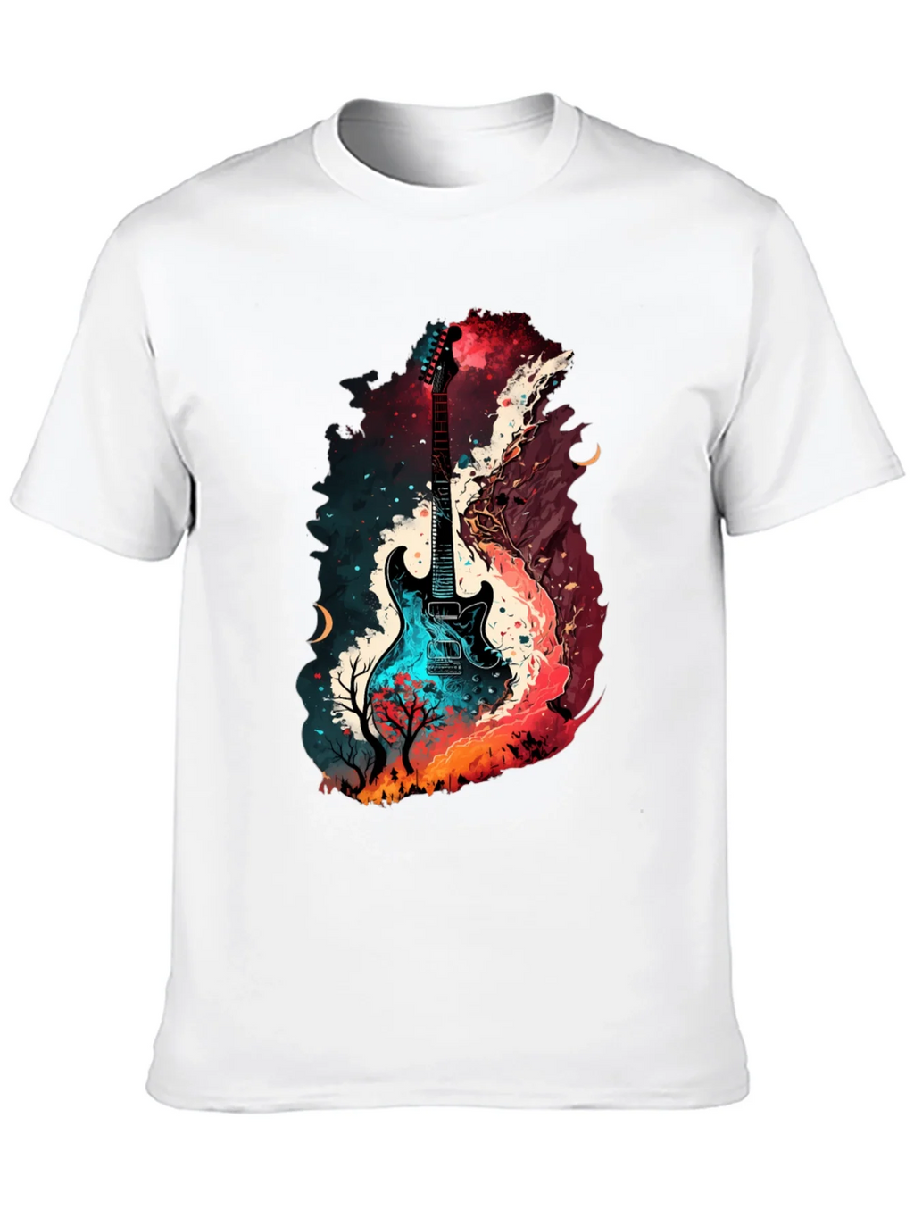 Guitar Landscape Graphic T-Shirt