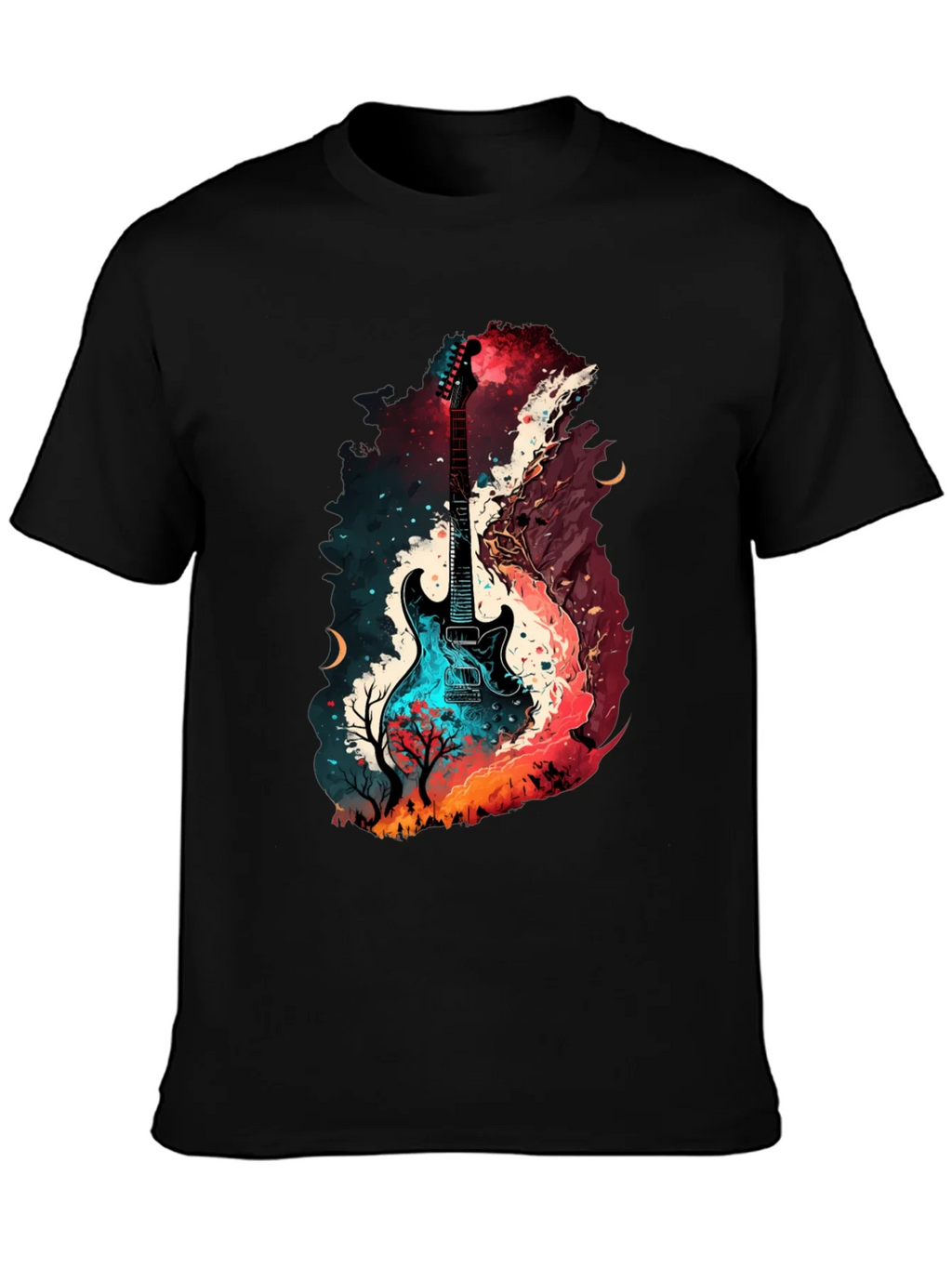 Guitar Landscape Graphic T-Shirt