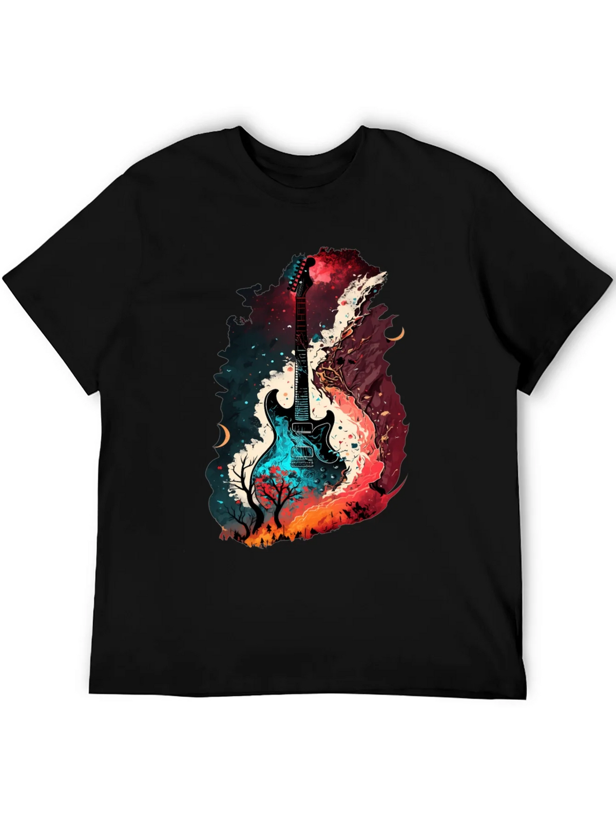 Guitar Landscape Graphic T-Shirt