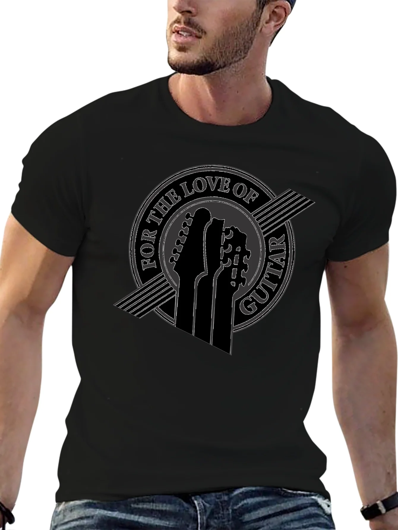 Guitar Love Tee - Black Graphic T-Shirt