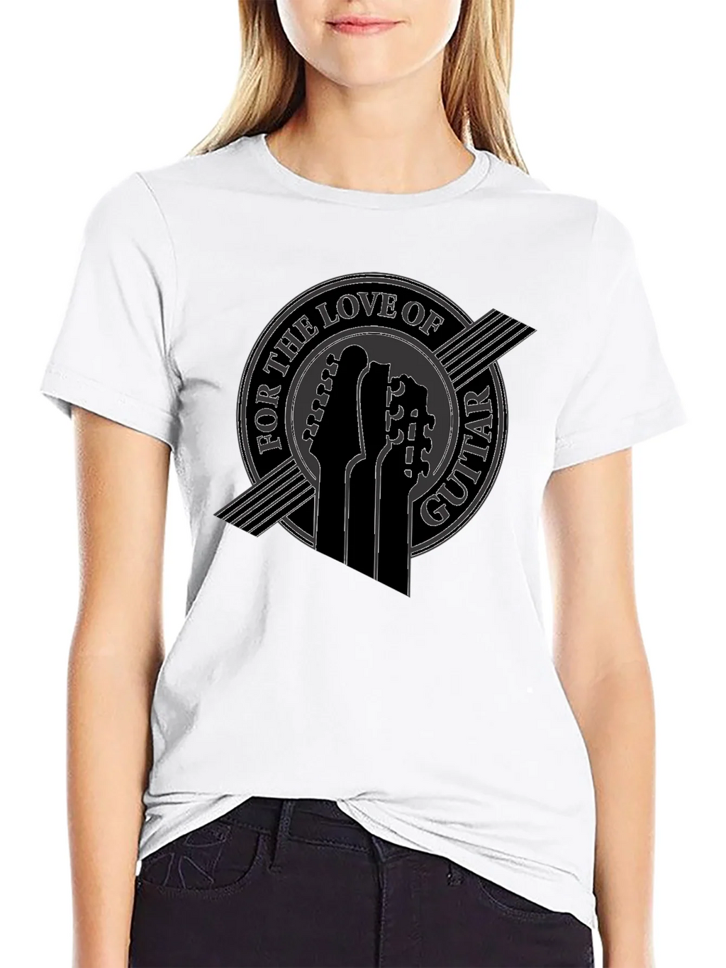 Guitar Love Tee - Black Graphic T-Shirt