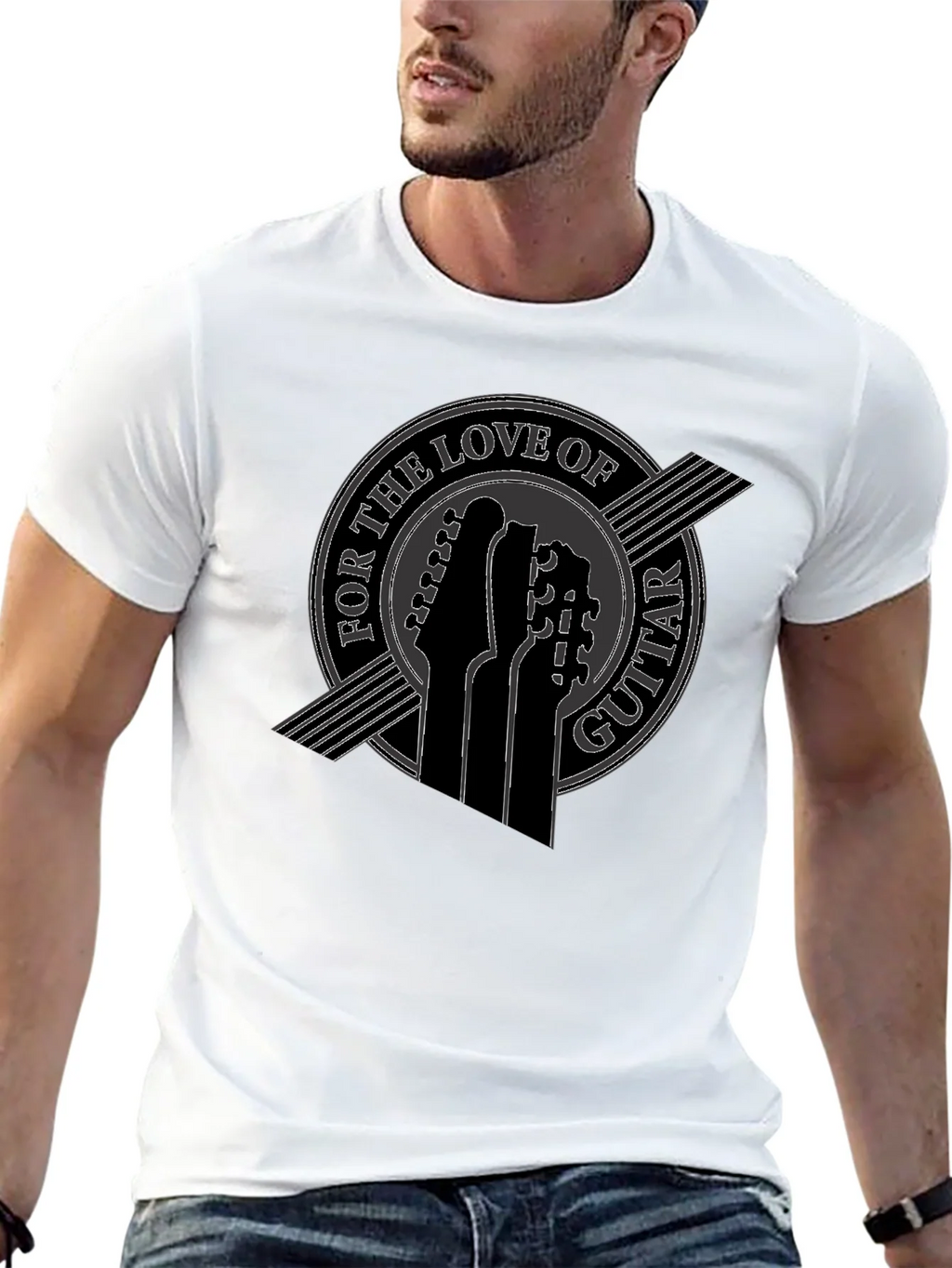 Guitar Love Tee - Black Graphic T-Shirt