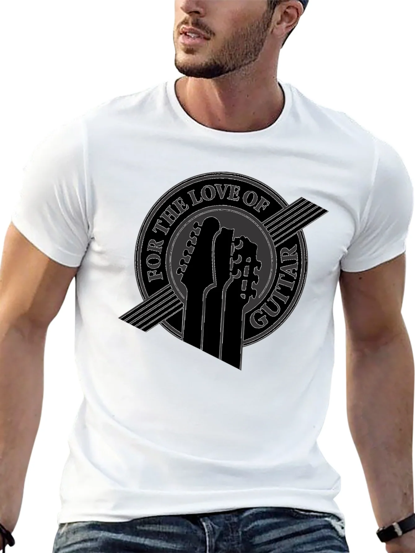 Guitar Love Tee - Black Graphic T-Shirt