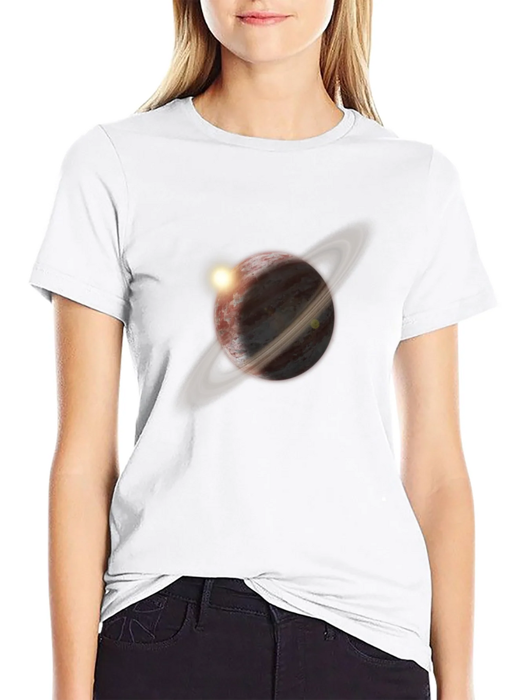 Planet Graphic Tee - Space Saturn Rings