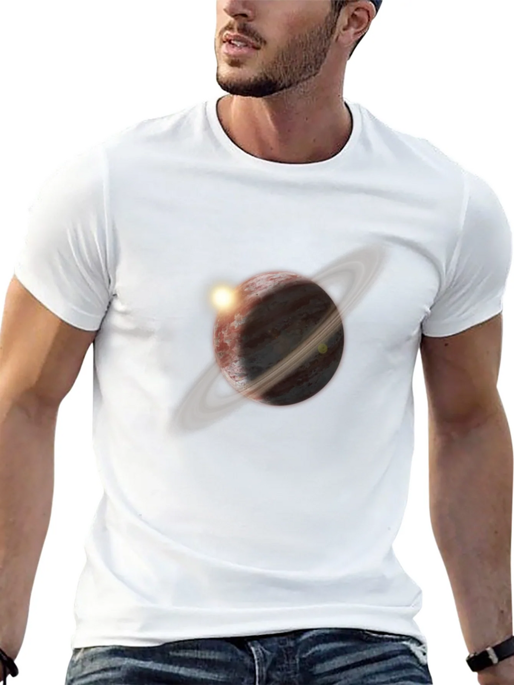 Planet Graphic Tee - Space Saturn Rings