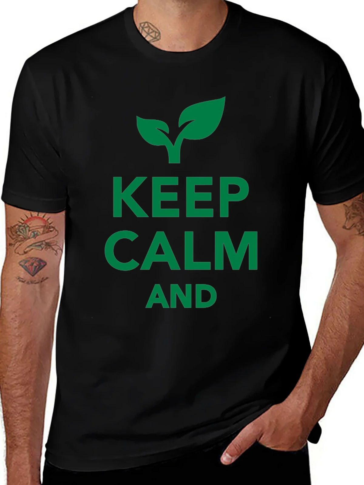 Keep Calm and Grow Black T-Shirt