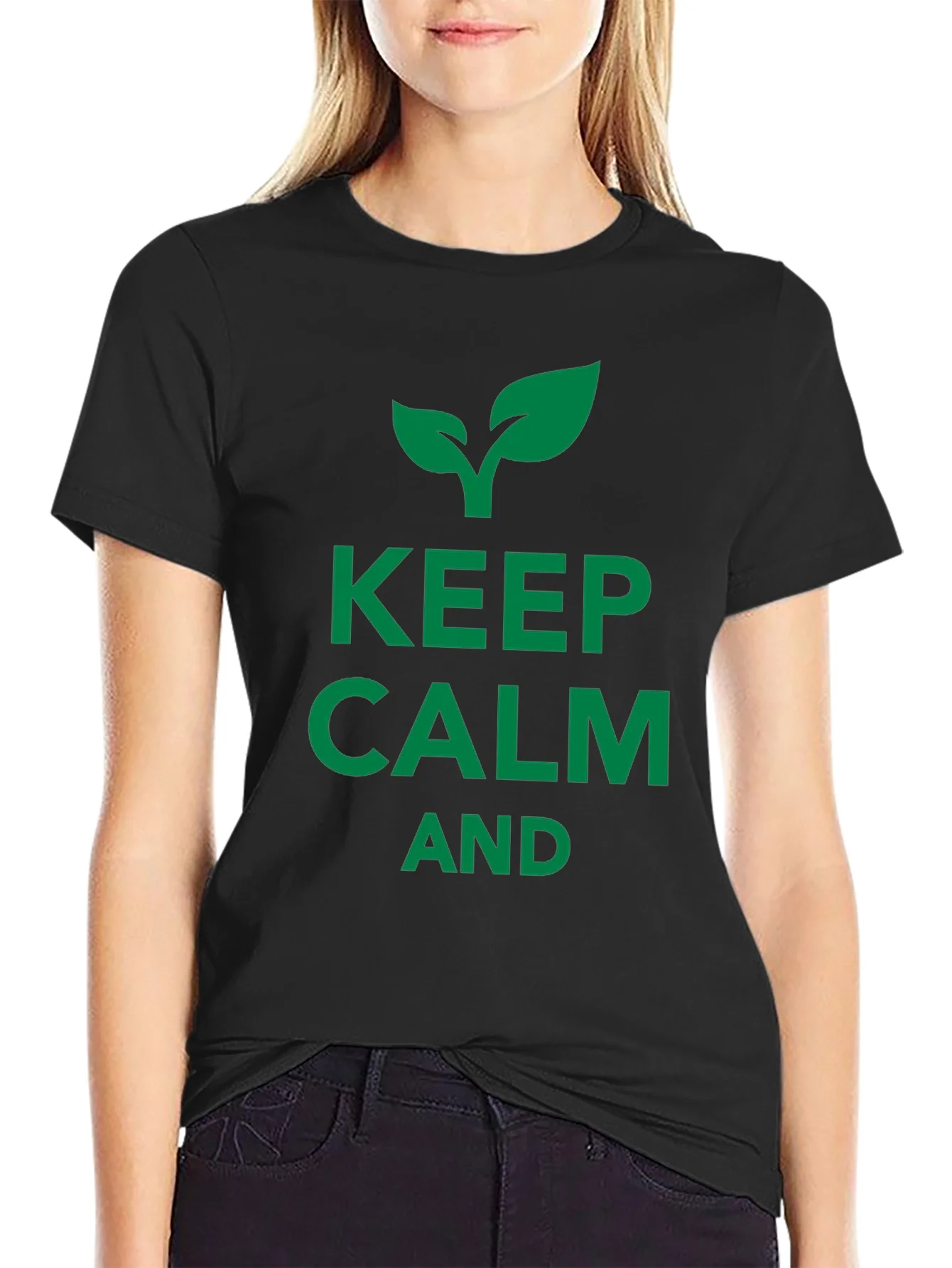 Keep Calm and Grow Black T-Shirt