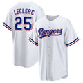 T.Rangers #25 Jos������| Leclerc Player White Home Replica Baseball Jerseys