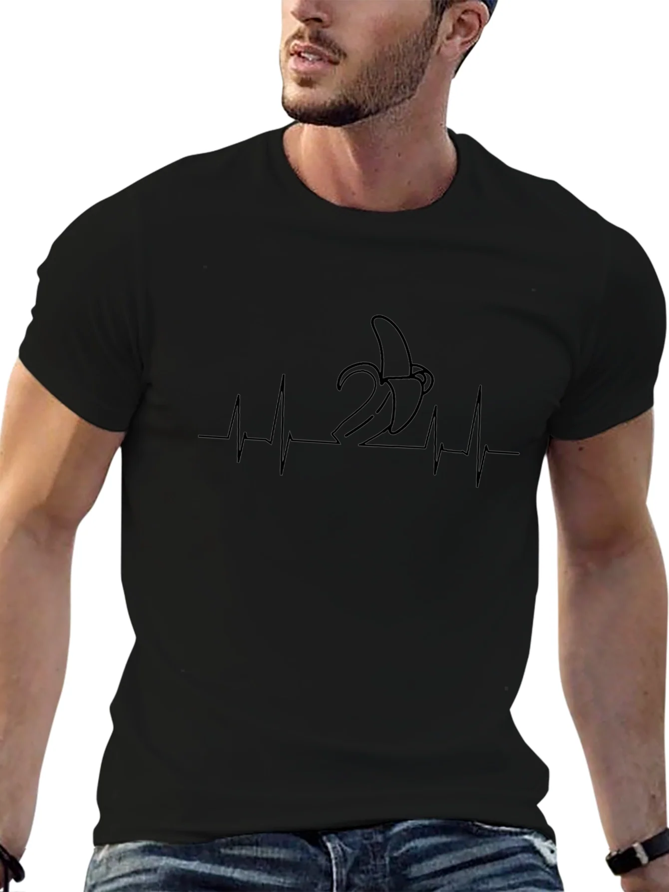 Banana Heartbeat Tee - Funny Graphic T-Shirt