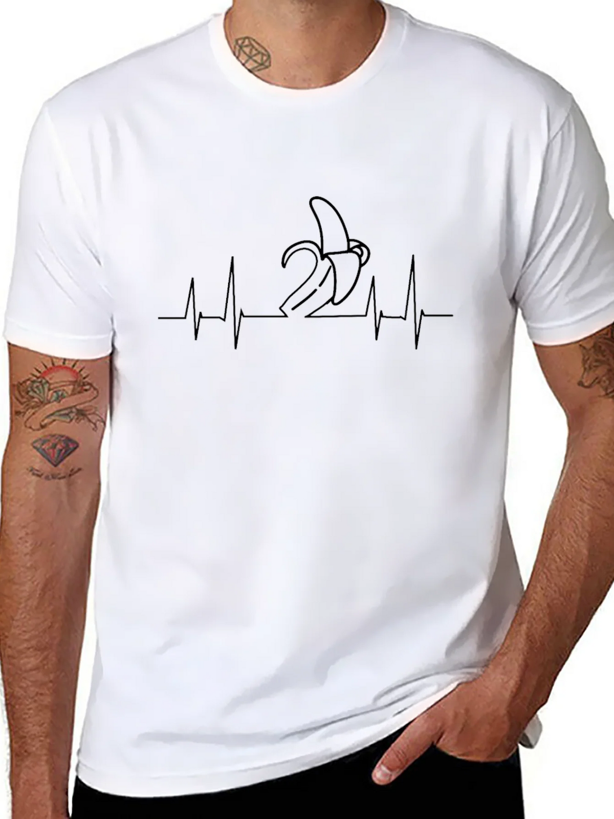 Banana Heartbeat Tee - Funny Graphic T-Shirt