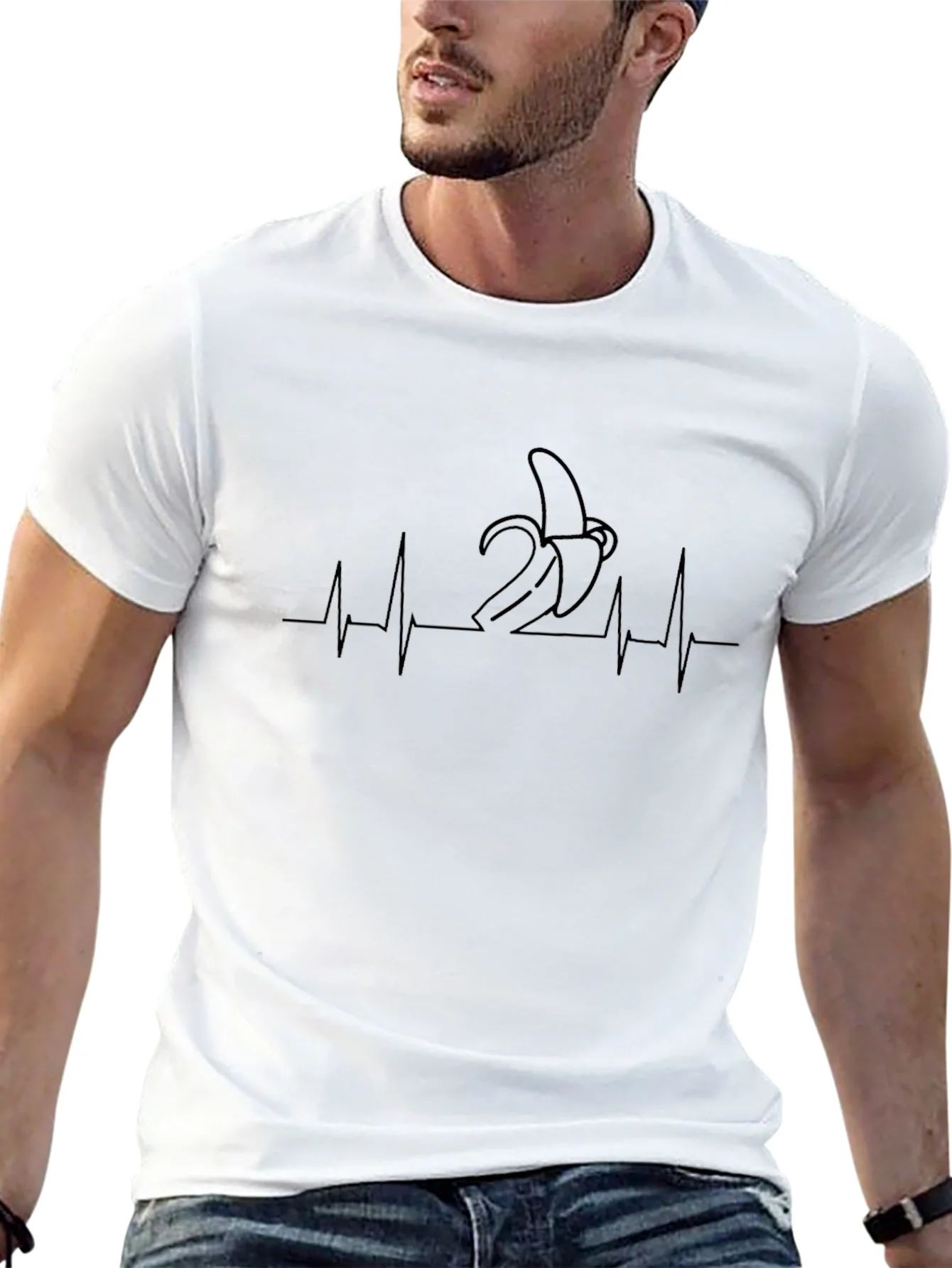 Banana Heartbeat Tee - Funny Graphic T-Shirt
