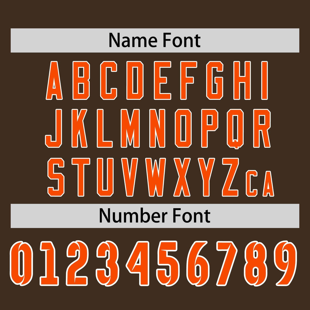 Custom Brown Orange Crew Neck Raglan Long Sleeve Performance T-Shirt