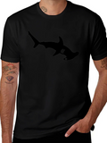 Hammerhead Shark Graphic Tee - Cool Black T-Shirt