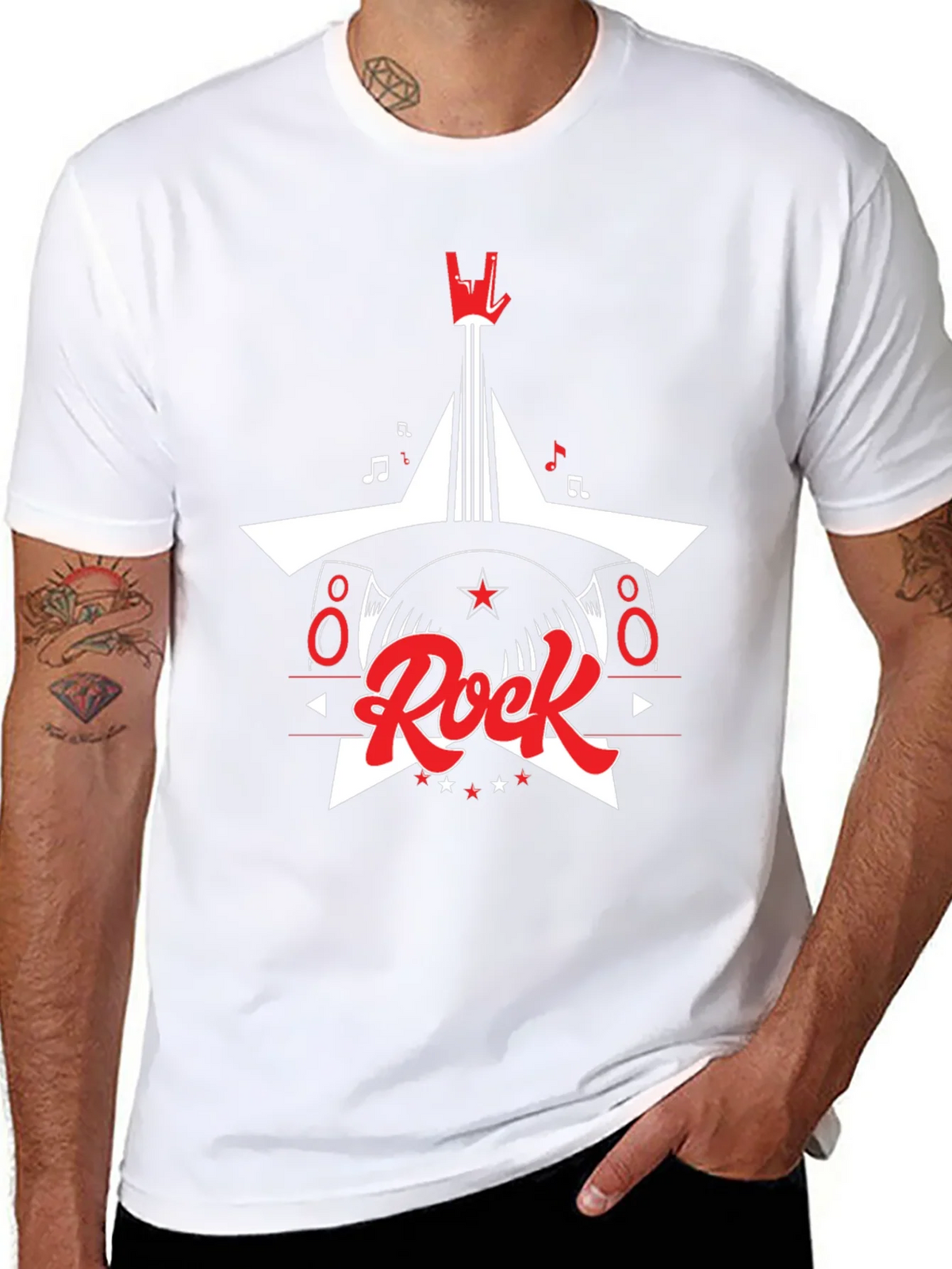 Rock Music Graphic Tee - Black