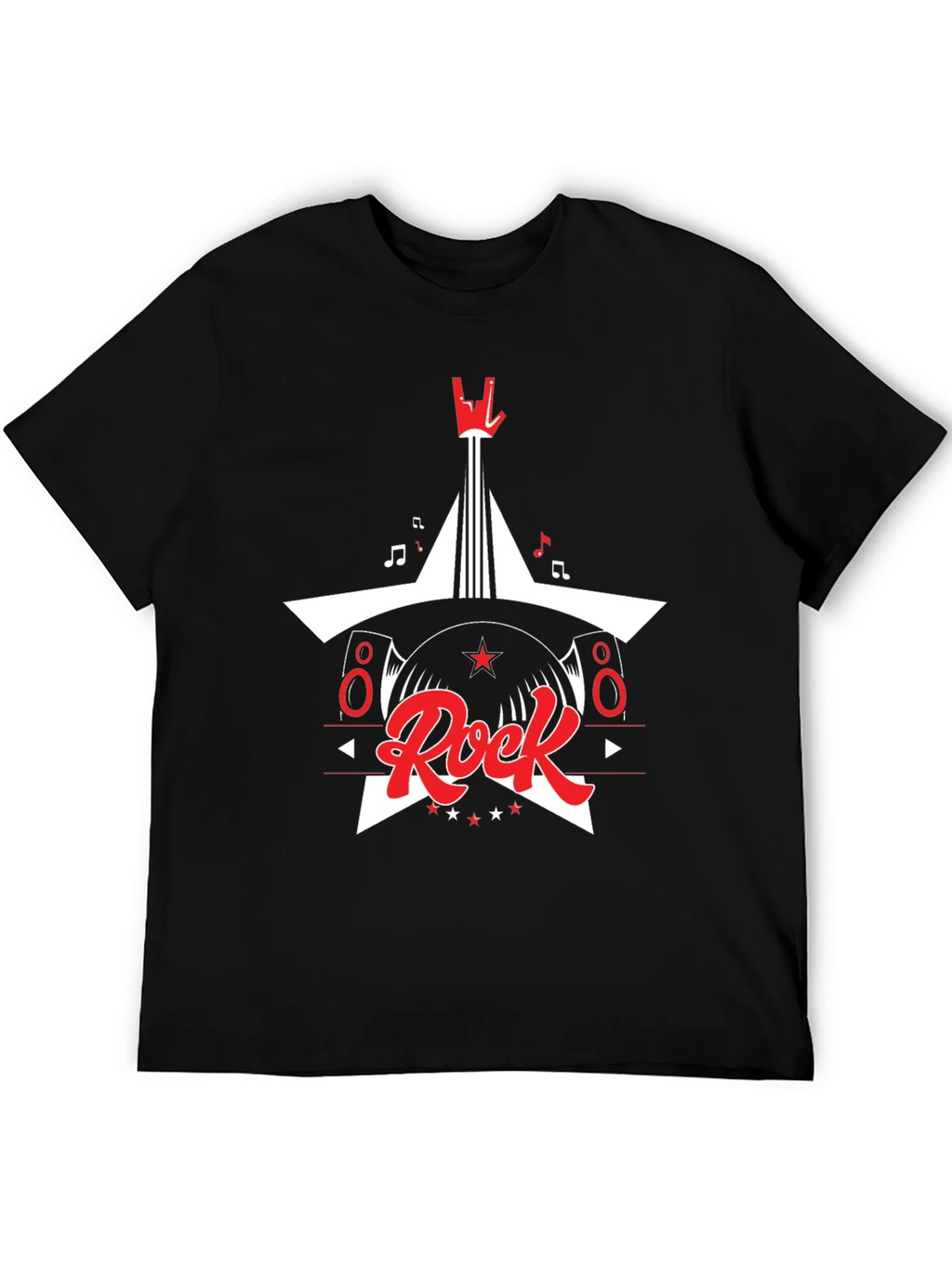 Rock Music Graphic Tee - Black