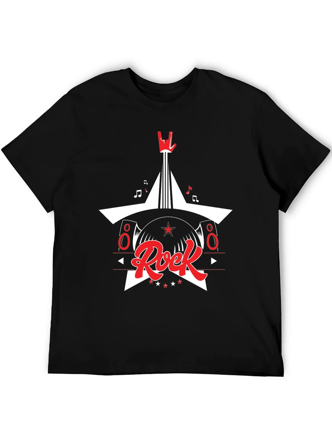 Rock Music Graphic Tee - Black