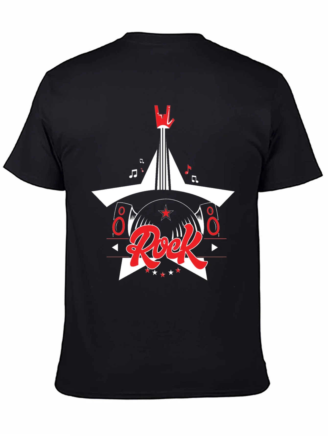 Rock Music Graphic Tee - Black
