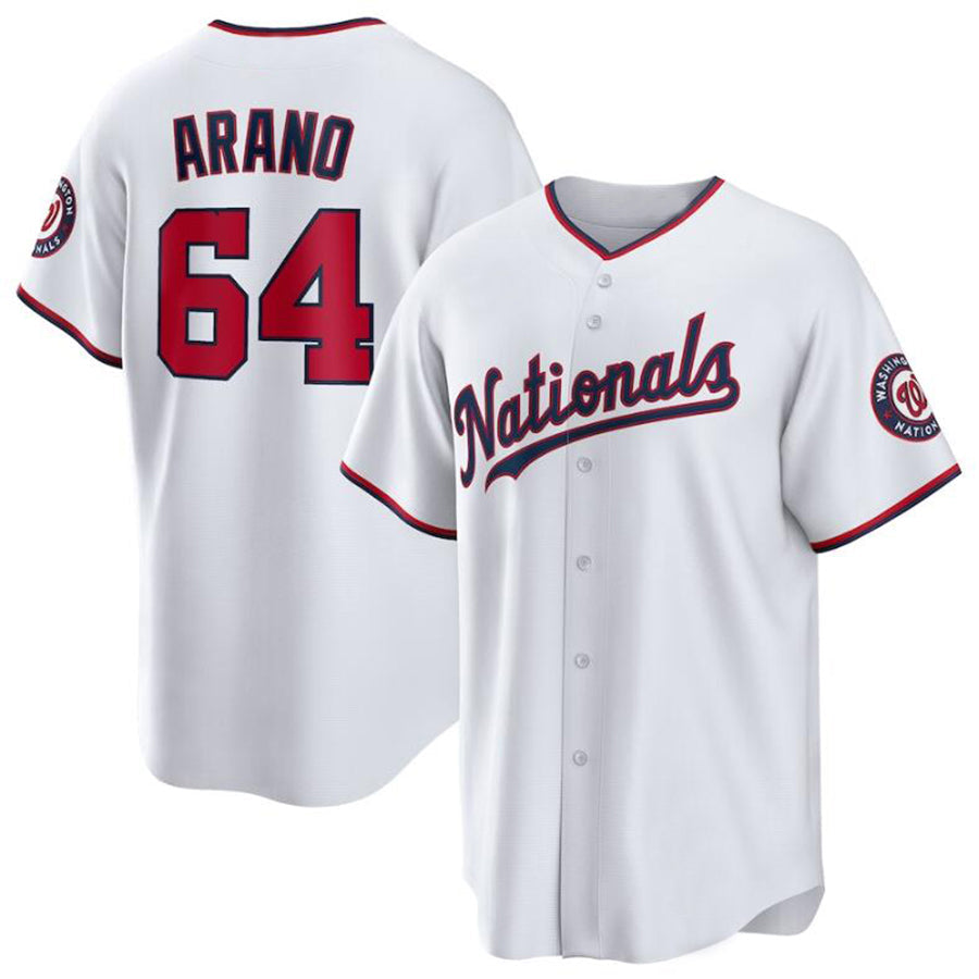 W.Nationals #64 V����actor Arano Player White Home Replica Baseball Jerseys
