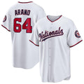 W.Nationals #64 V����actor Arano Player White Home Replica Baseball Jerseys
