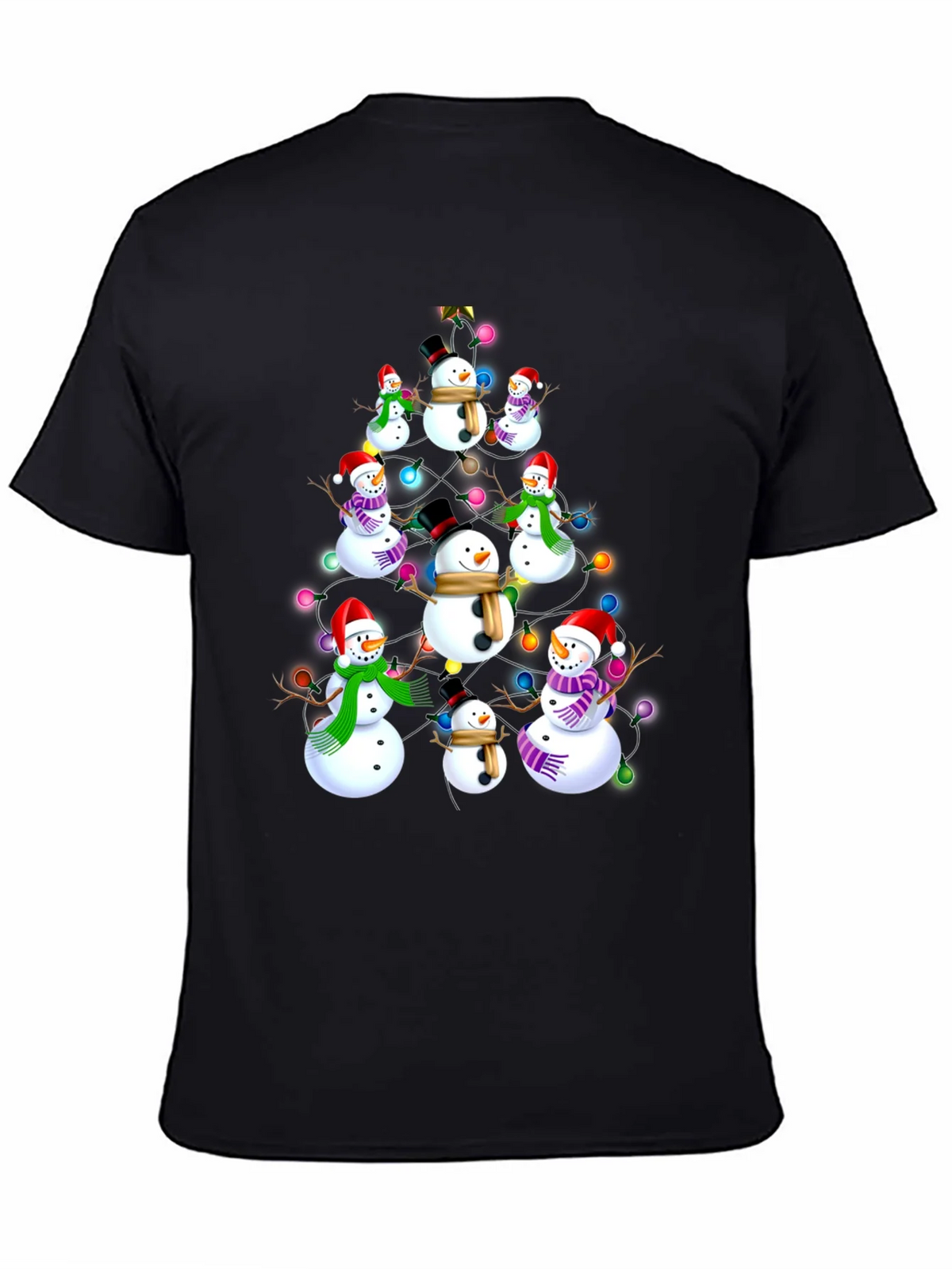 Festive Snowman Christmas Tree T-Shirt