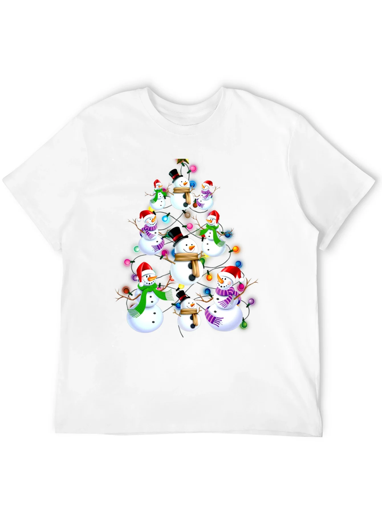 Festive Snowman Christmas Tree T-Shirt