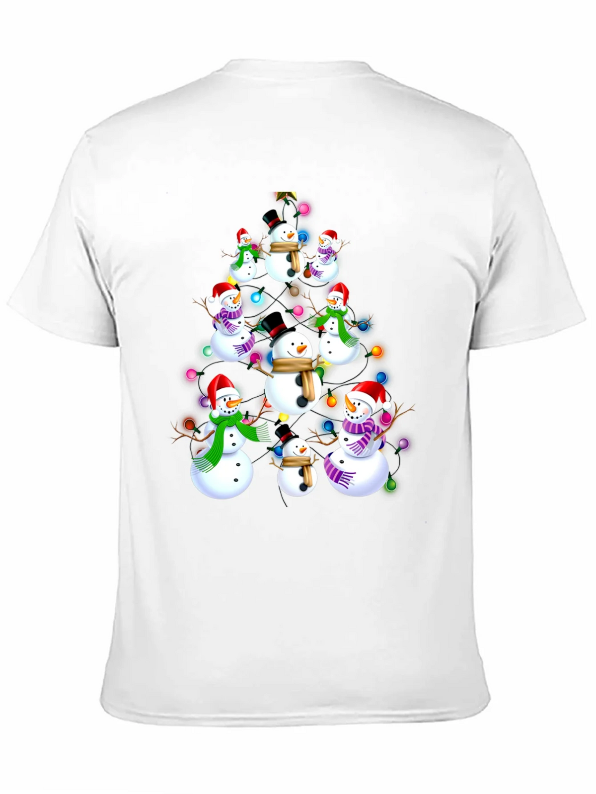 Festive Snowman Christmas Tree T-Shirt