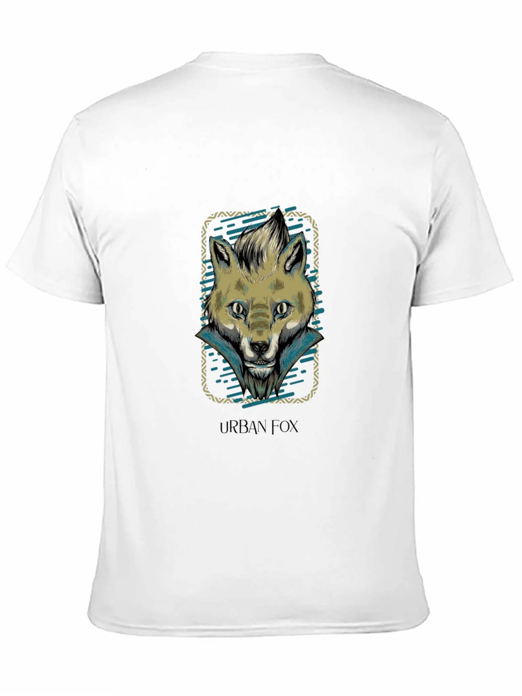 Urban Fox Graphic Print Black T-Shirt