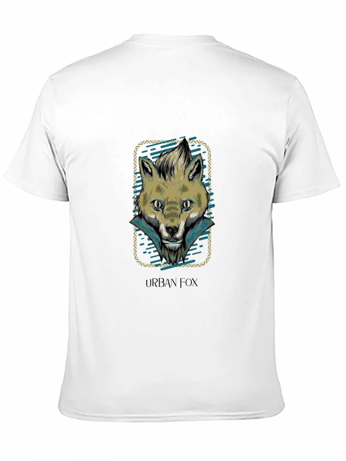 Urban Fox Graphic Print Black T-Shirt