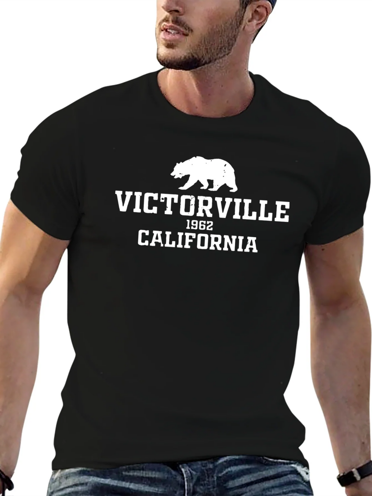 Victorville California Bear Graphic T-Shirt