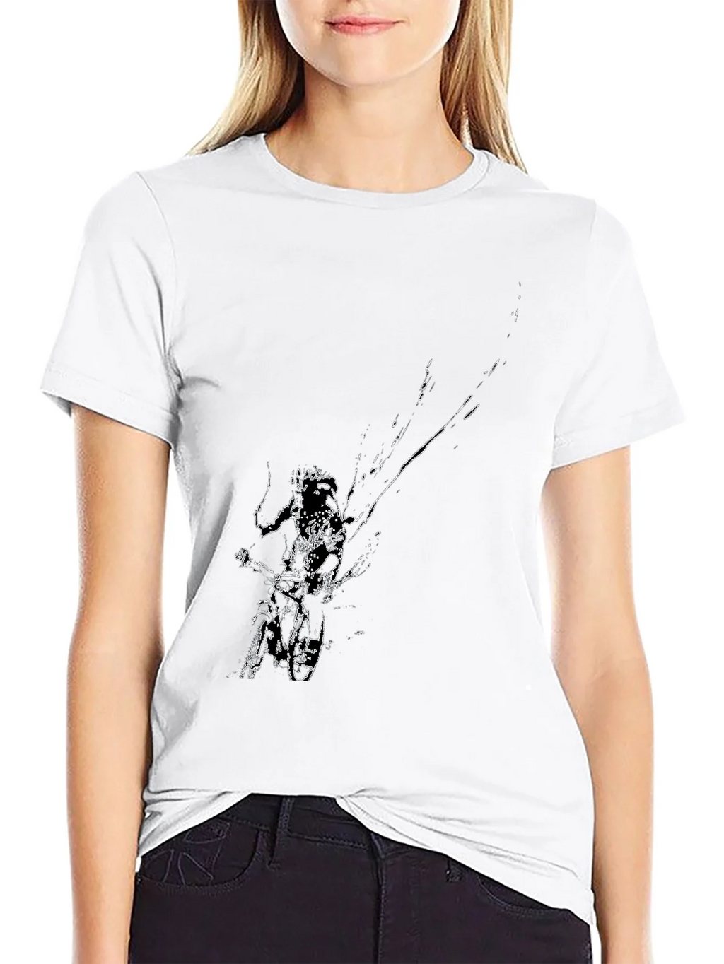 Skeleton Biker Graphic Tee - Cool Black T-Shirt