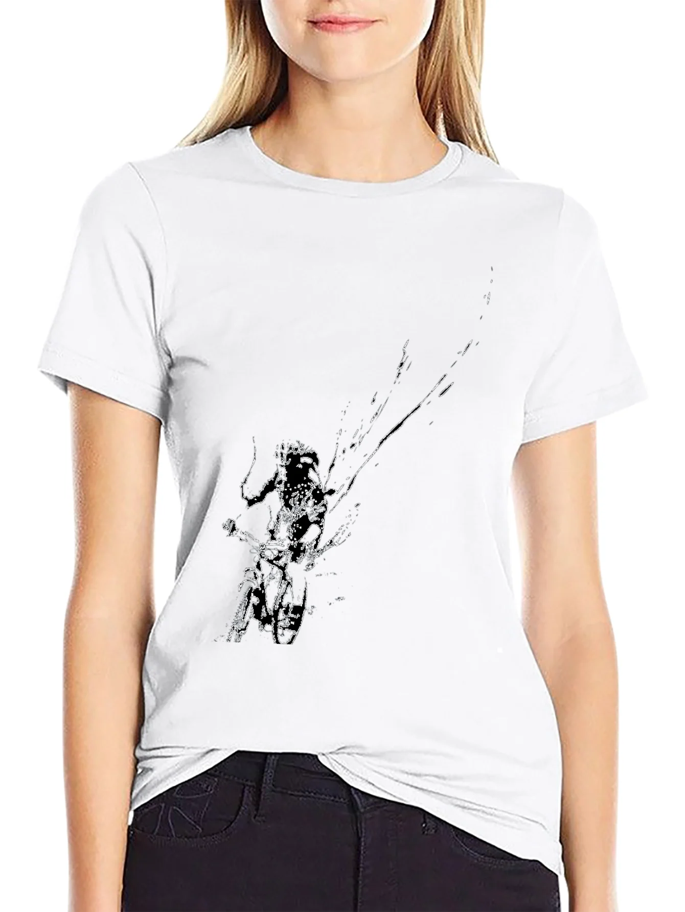 Skeleton Biker Graphic Tee - Cool Black T-Shirt