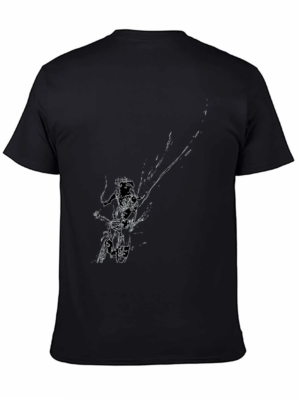 Skeleton Biker Graphic Tee - Cool Black T-Shirt