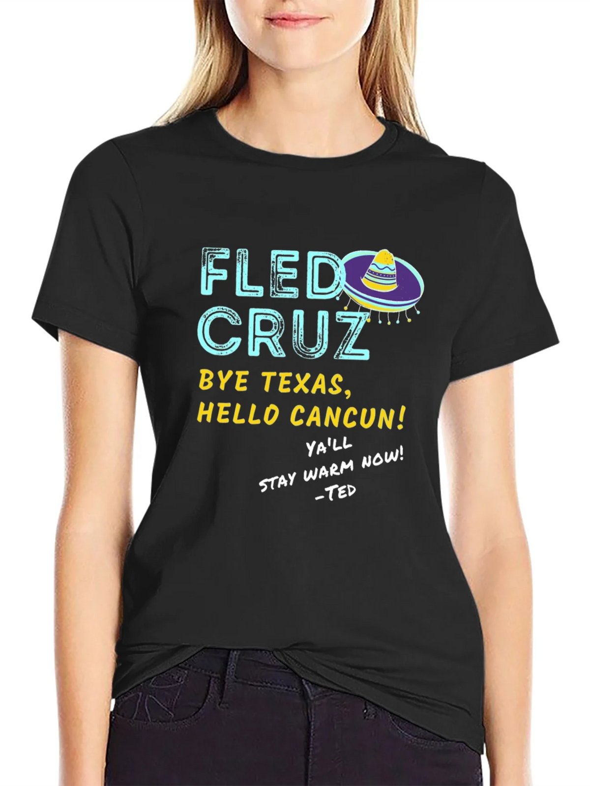 Fled Cruz Black Graphic T-Shirt