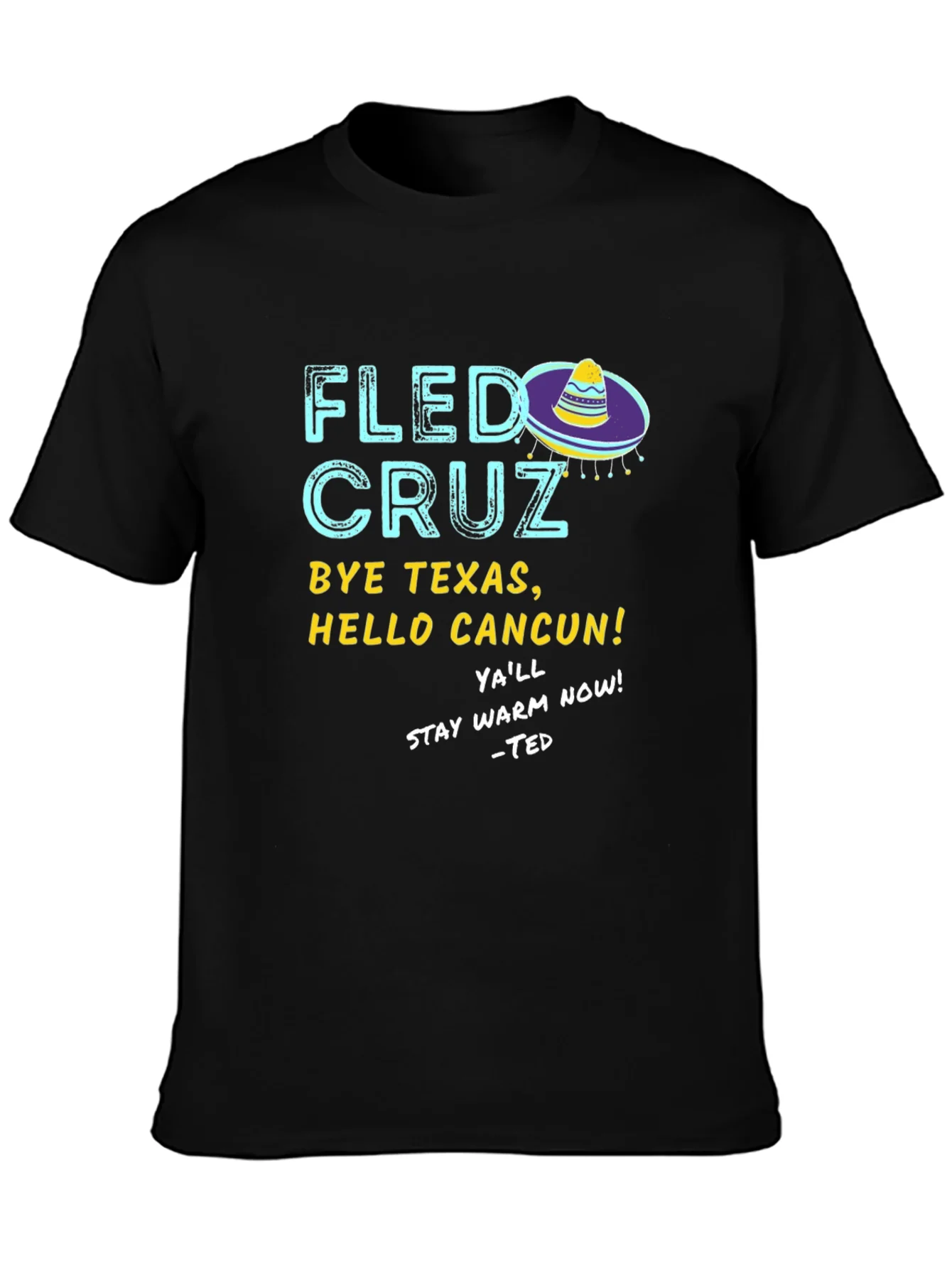 Fled Cruz Black Graphic T-Shirt