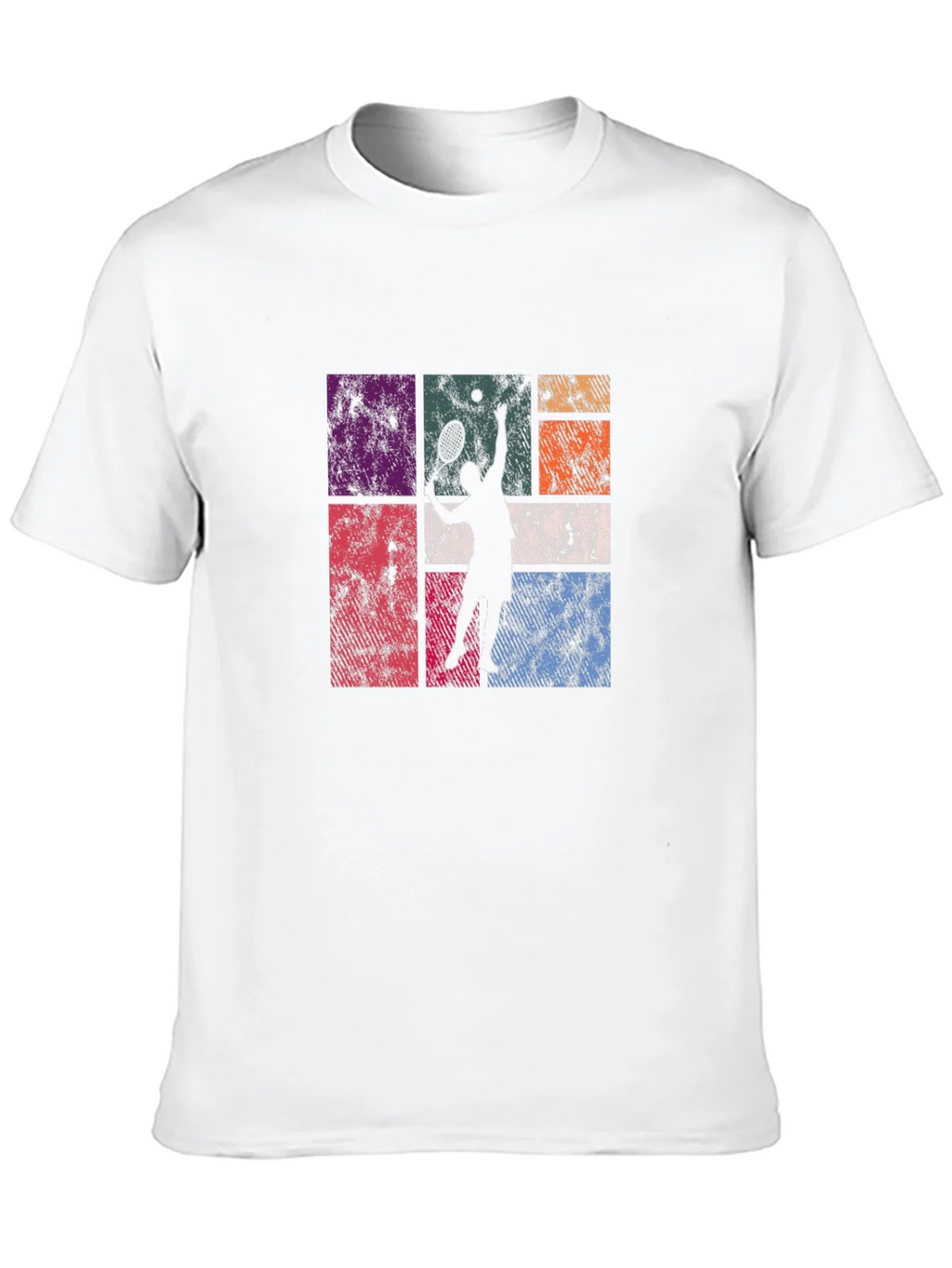 Retro Tennis Player Graphic T-Shirt - Black