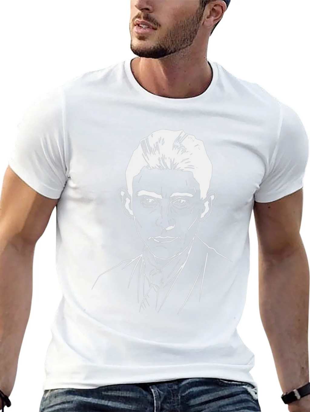 Kafka Portrait Graphic T-Shirt - Black