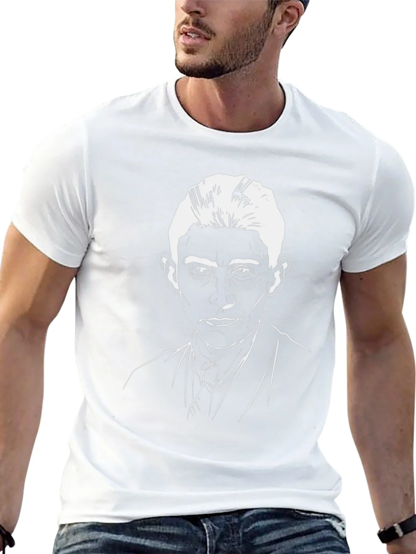 Kafka Portrait Graphic T-Shirt - Black
