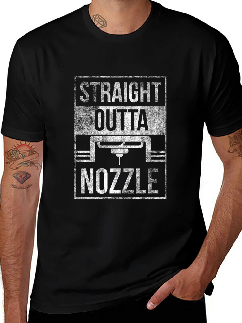 Straight Outta Nozzle T-Shirt - 3D Printing Fan Apparel