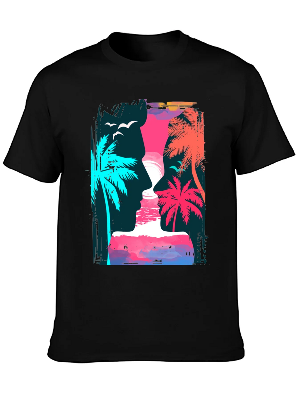 Tropical Sunset Graphic T-Shirt