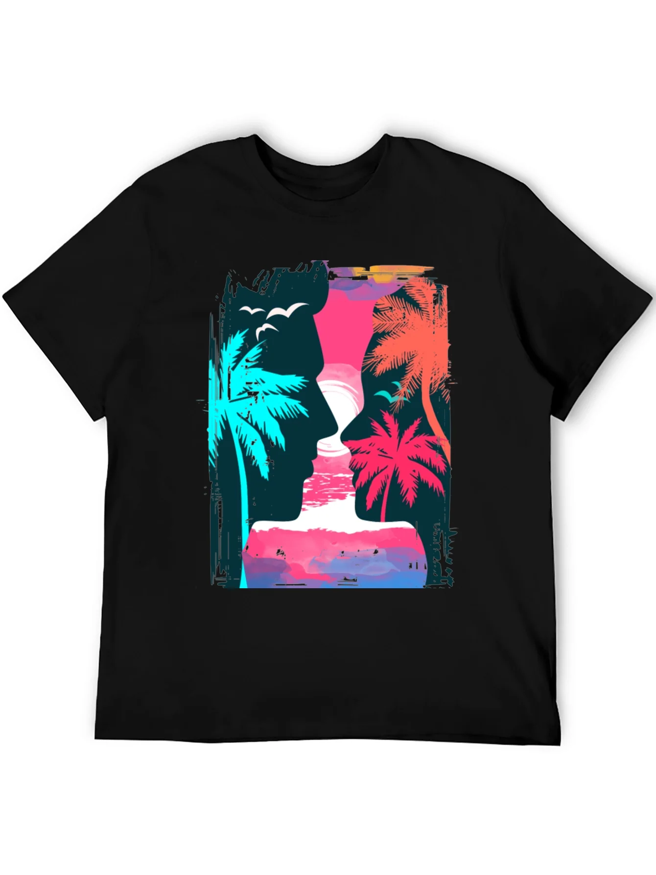 Tropical Sunset Graphic T-Shirt