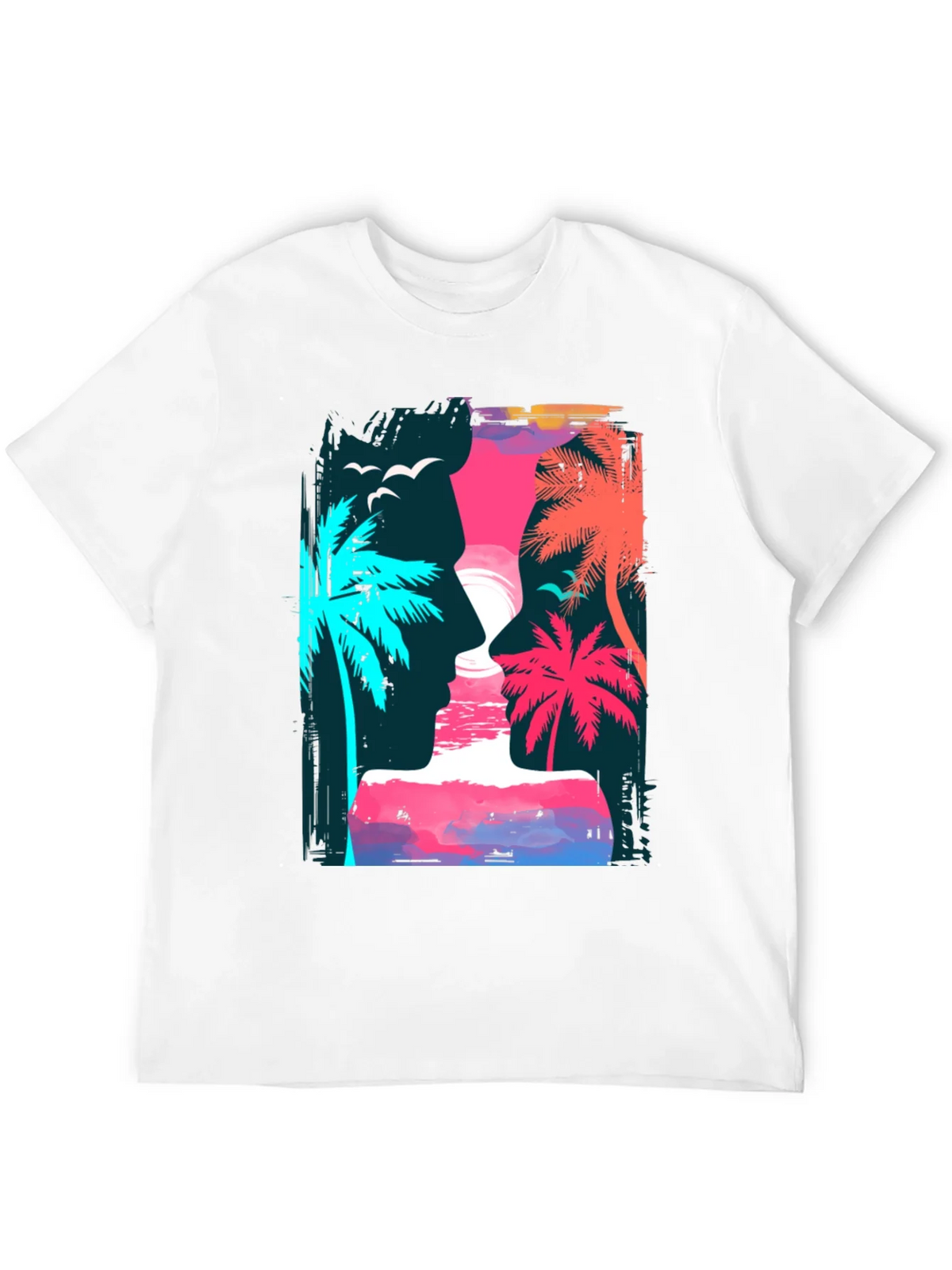 Tropical Sunset Graphic T-Shirt