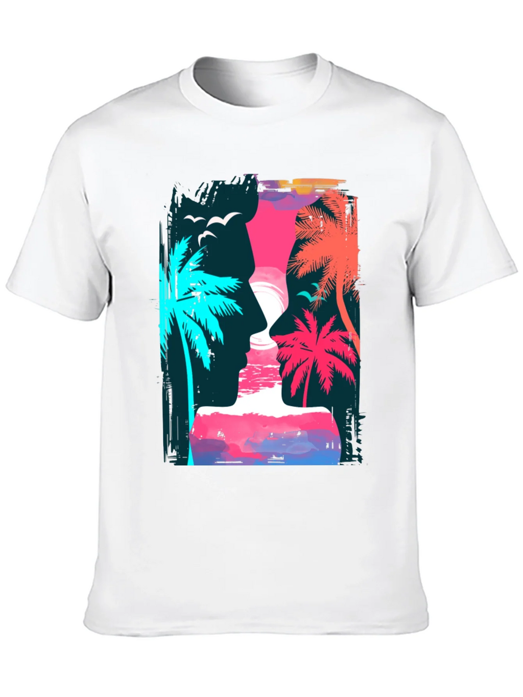 Tropical Sunset Graphic T-Shirt