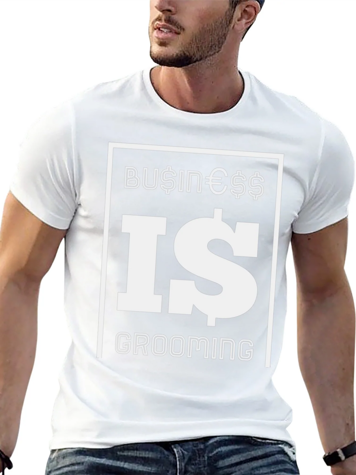 Business Is Grooming Graphic Tee - Stylish Black T-Shirt